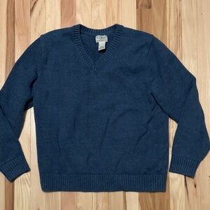 Blue L.L.Bean V-Neck Sweater
